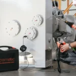 Elcometer 266 podczas badania powłoki, detektor i wyposażenie