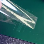 Odrywanie taśmy podczas badania przyczepności powłoki metodą siatki nacięć